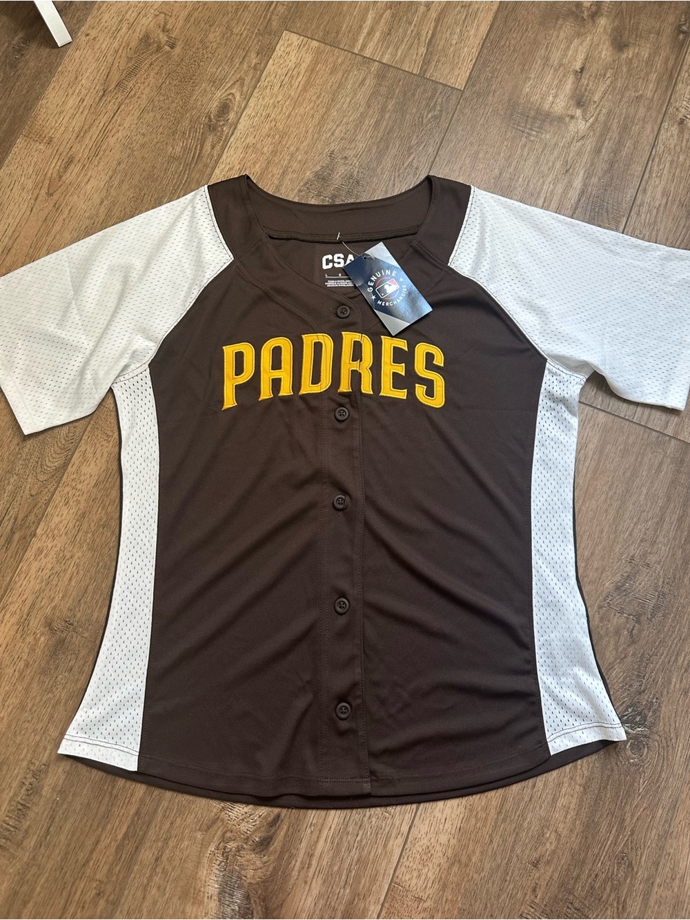 NWT! Women’s San Diego Padres Jersey, Color Block, Baseball, Embroidered, Large